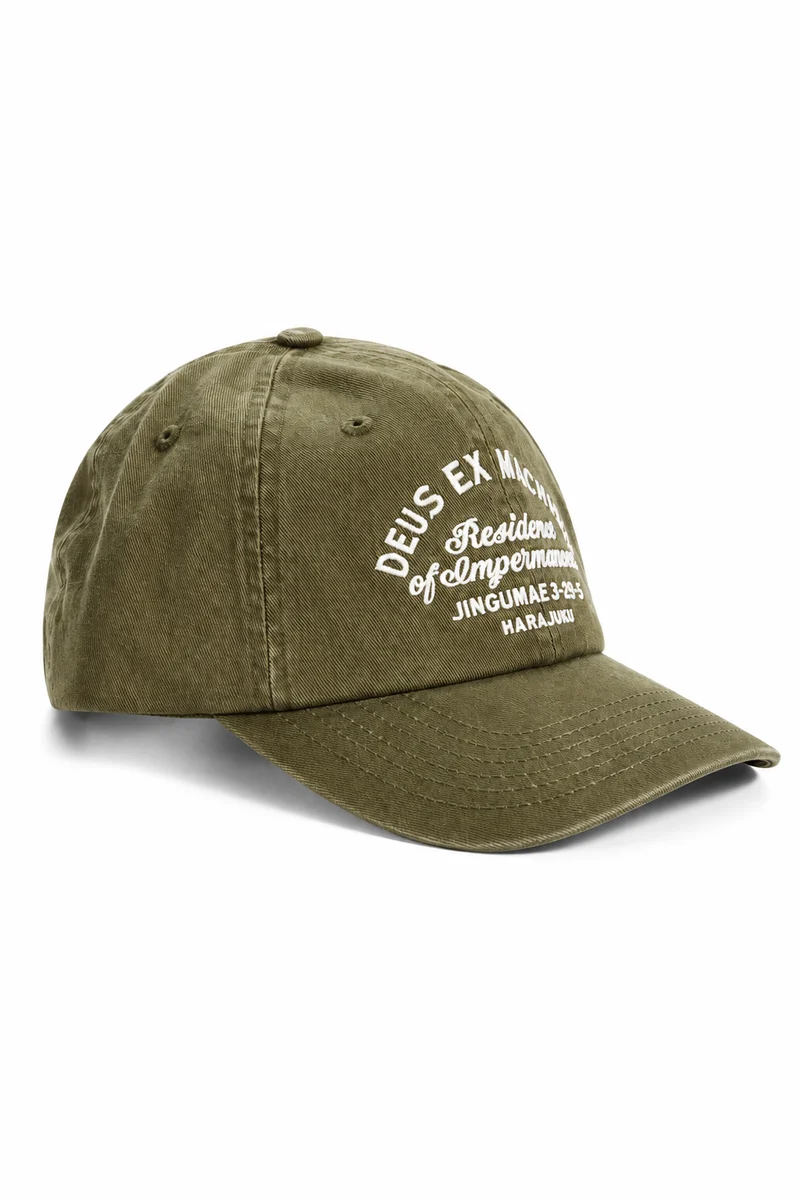 Deus || Harajuku Sign Dad Cap - Olive Green